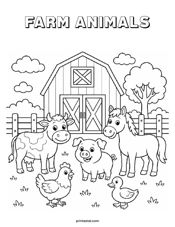 Farm Animal Coloring Pages