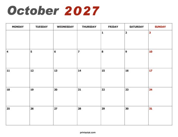 10 October 2027
