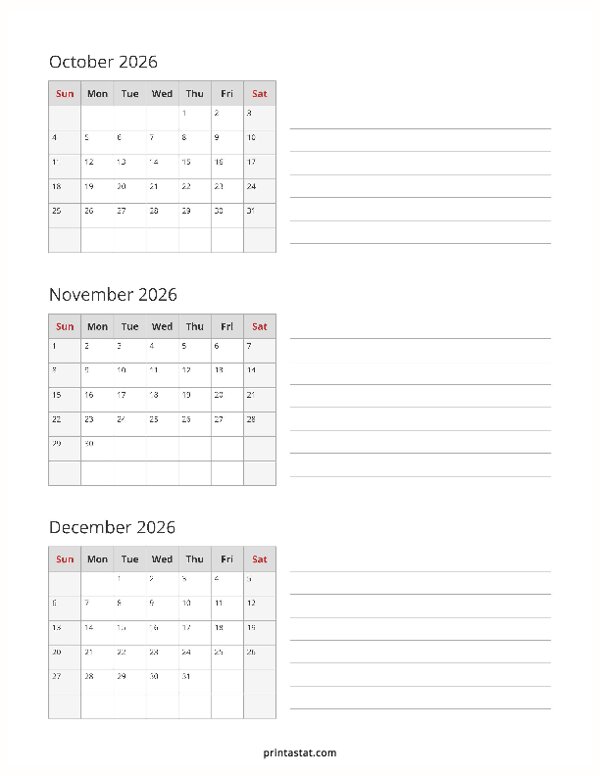 2026 Quarterly Calendar 1