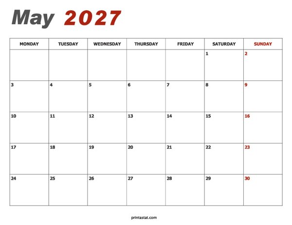 5 May 2027