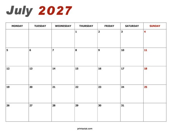 7 July 2027