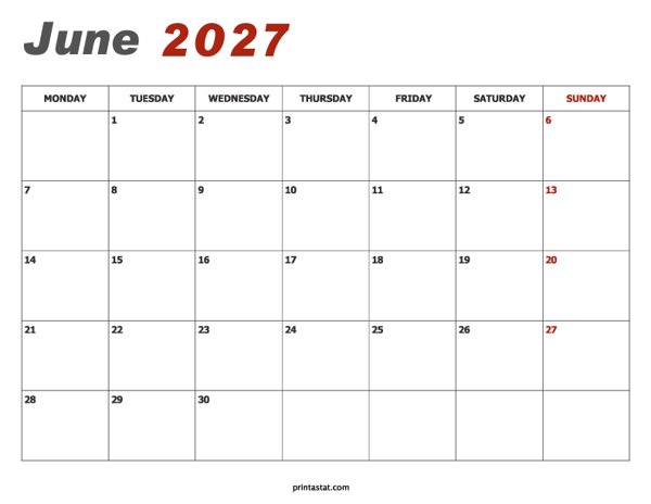 7 June 2027