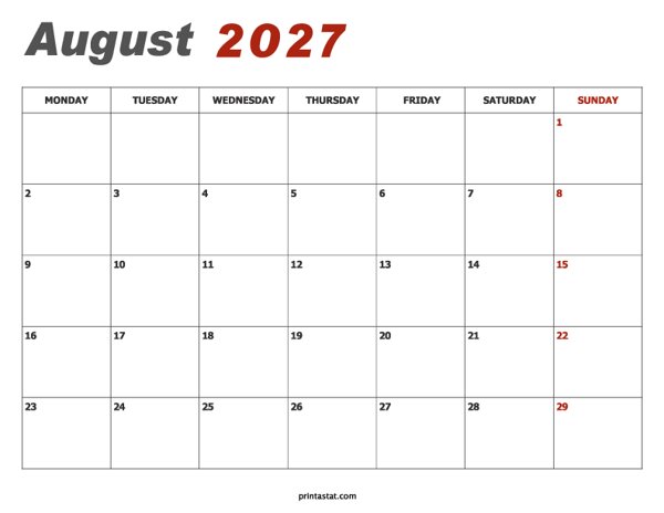 8 August 2027